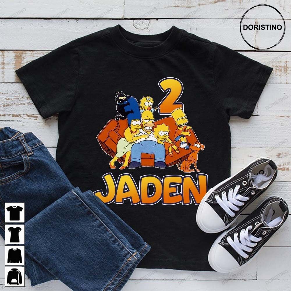 The Simpsons Family Personalized Name Birthday For Boy Girl Birthday Gift For Son Daughter Custom Name Limited Edition T-shirts