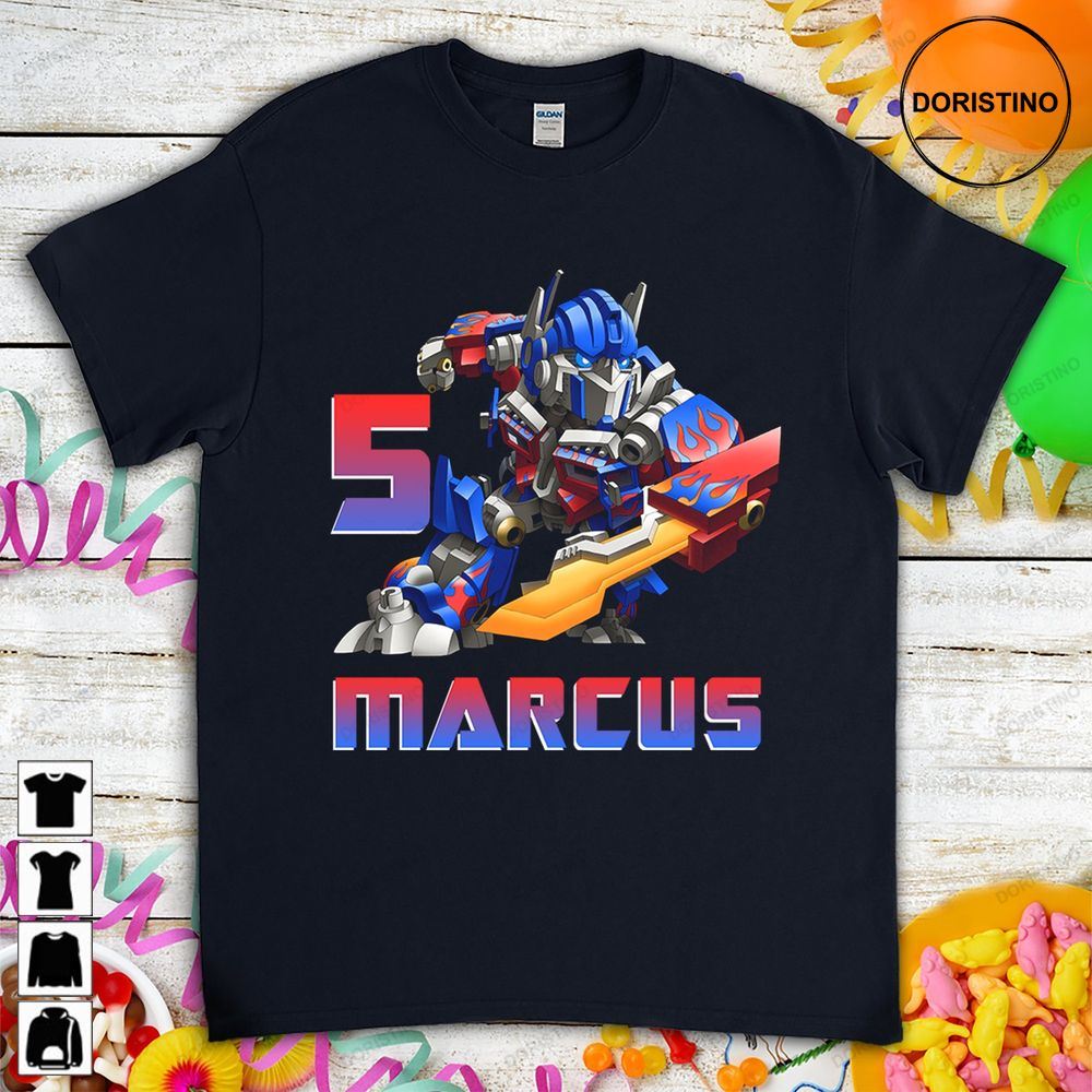 Transformers Birthday Gift For Son Daughter Funny Optimus Prime Robot Personalized Custom Name Birthday For Boys Girls Limited Edition T-shirts