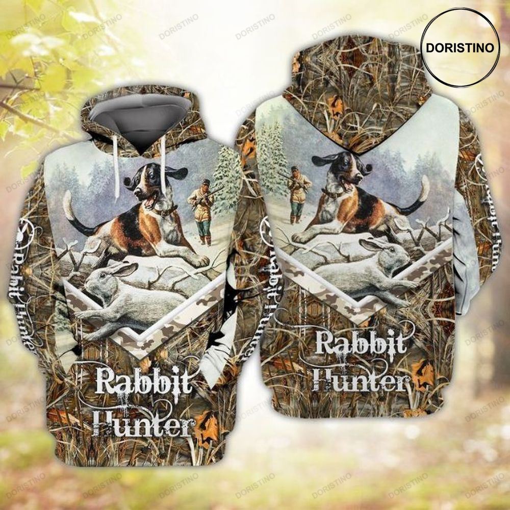 Beagle Hunting Rabbit Hunter Awesome 3D Hoodie