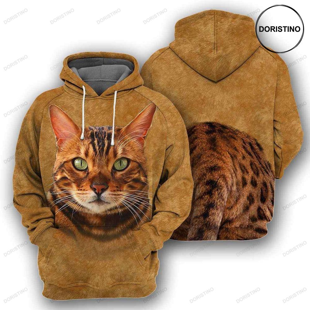 Bengal Cat Ed Cat Lovers All Over Print Hoodie