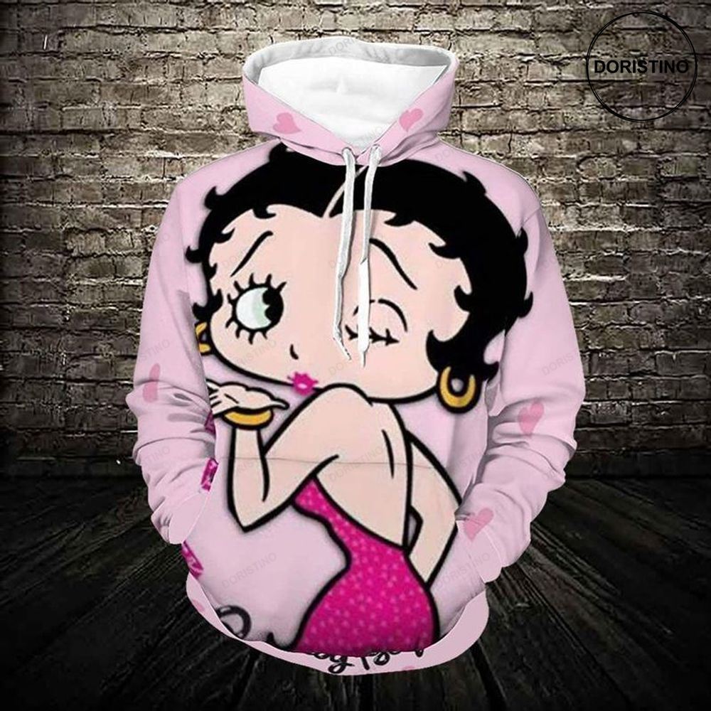 Betty Boop Kiss Classic Awesome 3D Hoodie