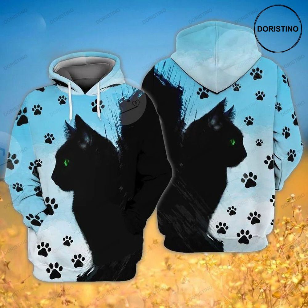 Black Cat Eyes Green Limited Edition 3d Hoodie