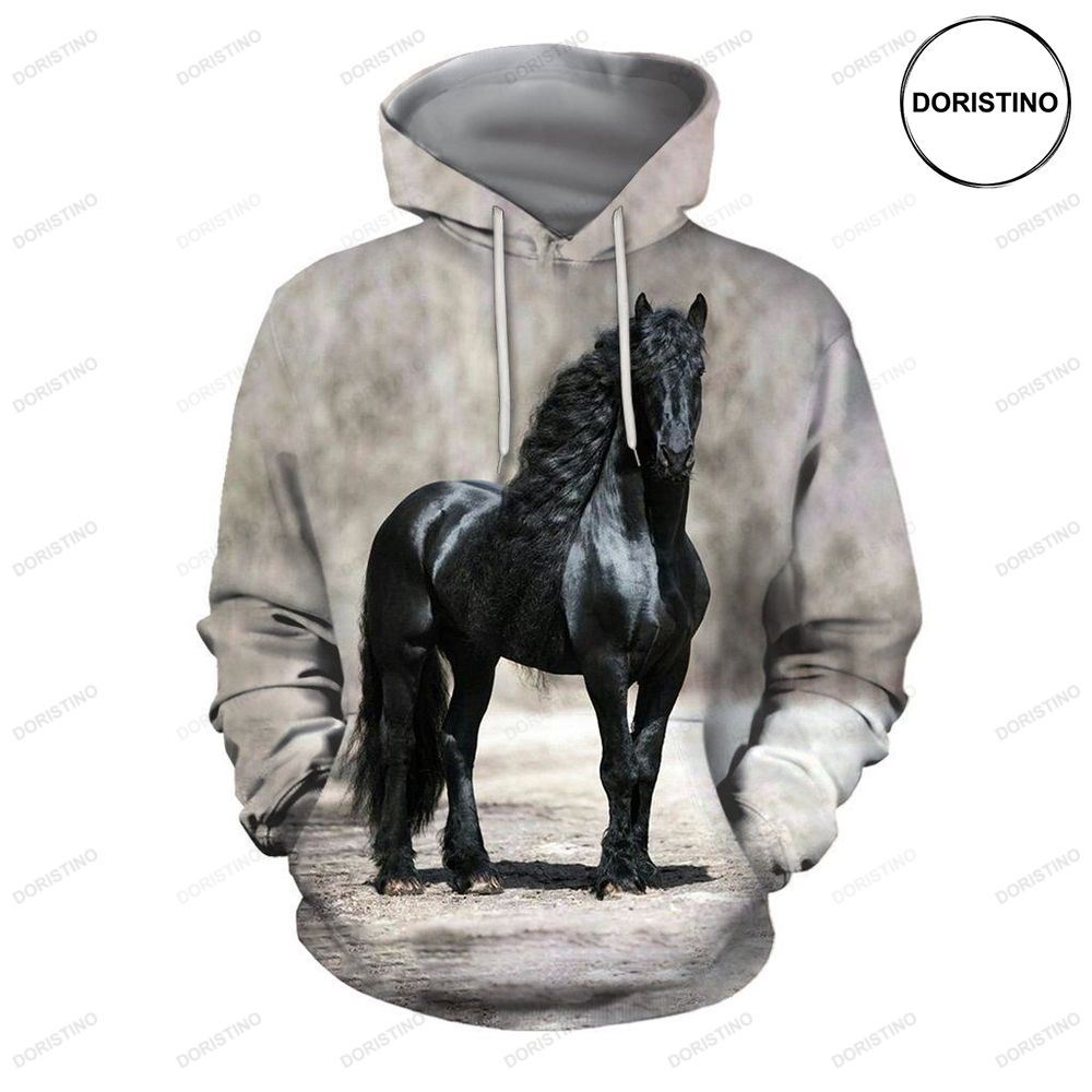 Black Horse Us Awesome 3D Hoodie