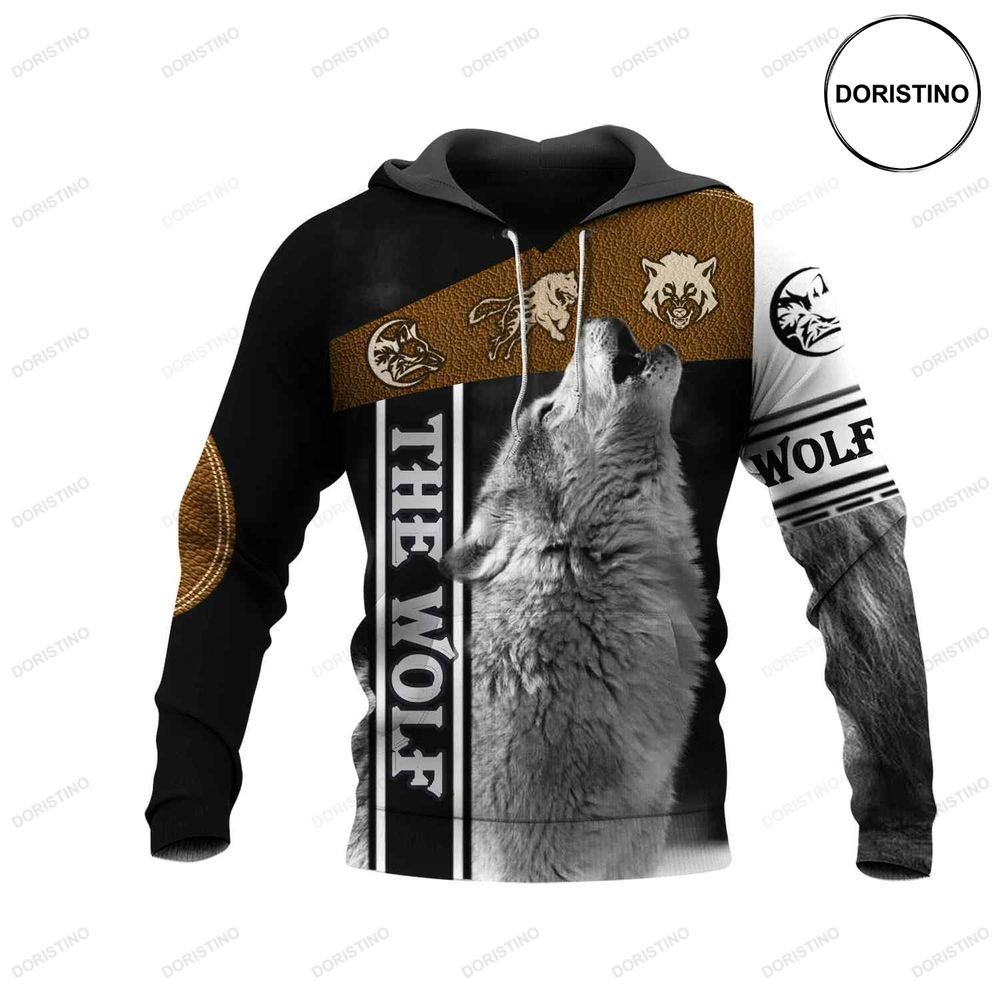Black Howling Wolf Native American Awesome 3D Hoodie
