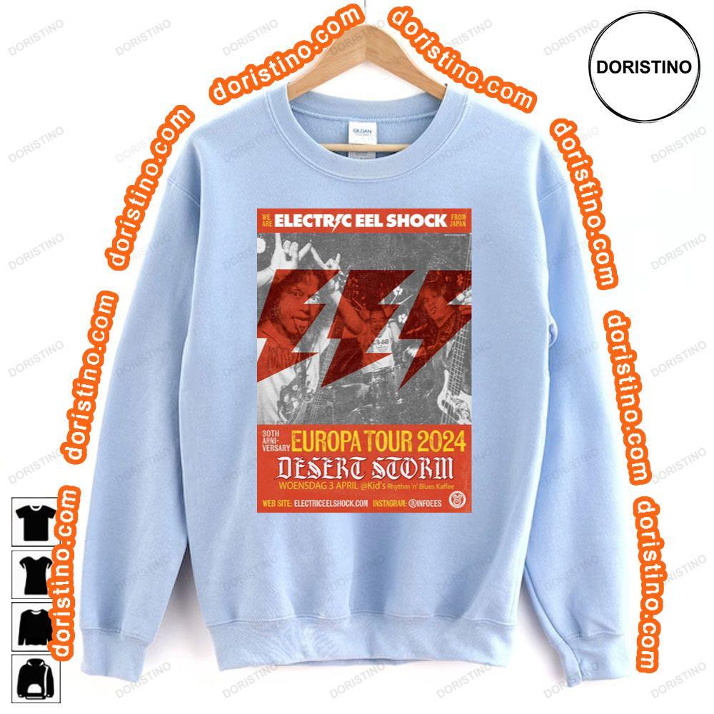 Desert Storm Electric Eel Shock Europa Tour 2024 Tshirt Sweatshirt Hoodie