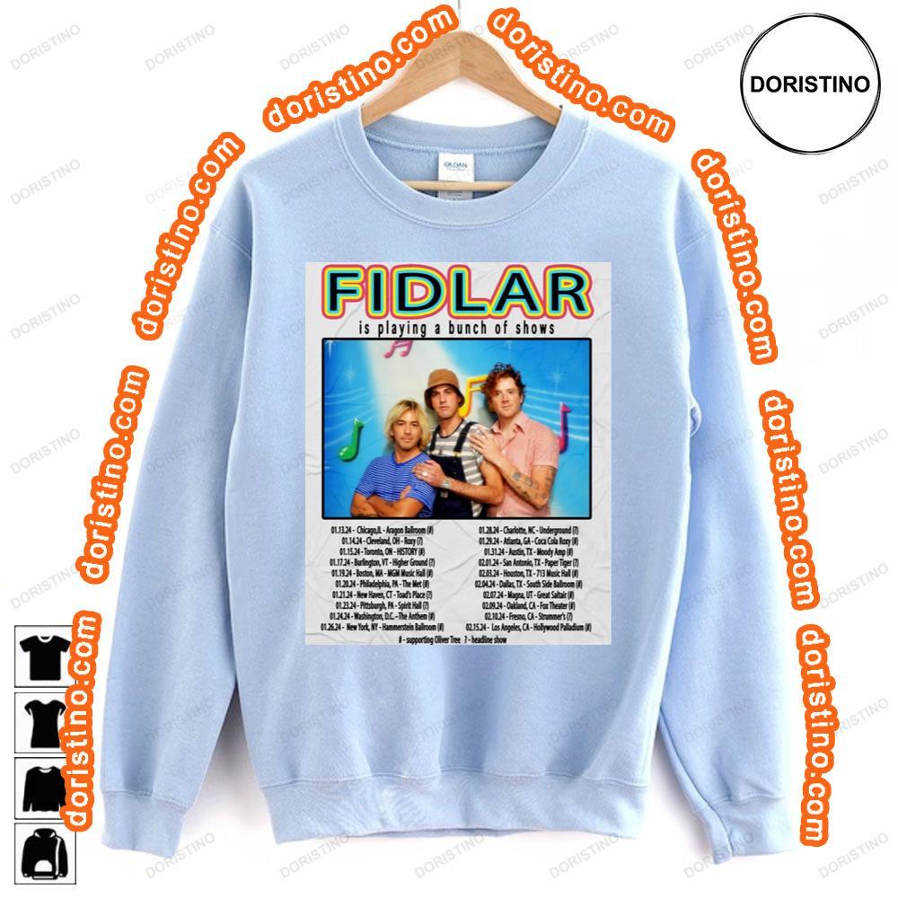 Fidlar 2024 Tour Tshirt Sweatshirt Hoodie