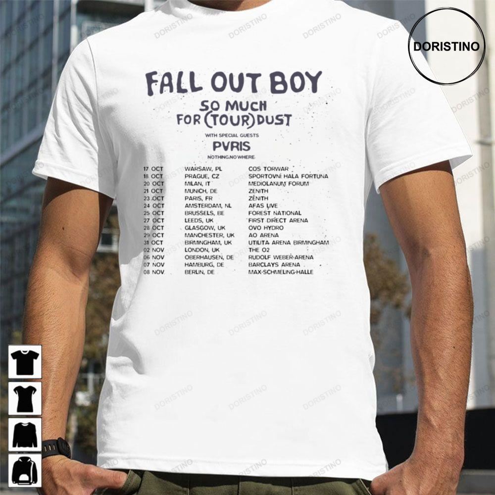 Pvris Fall Out Boy 2023 Tour Dates Limited Edition Tshirts