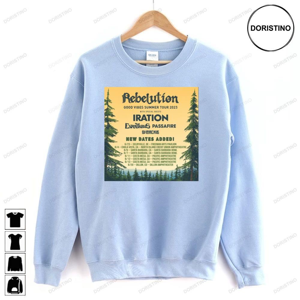 Rebelution Good Vibes Summer Tour 2023 With Iration The Expendables Passafire Awesome Shirts
