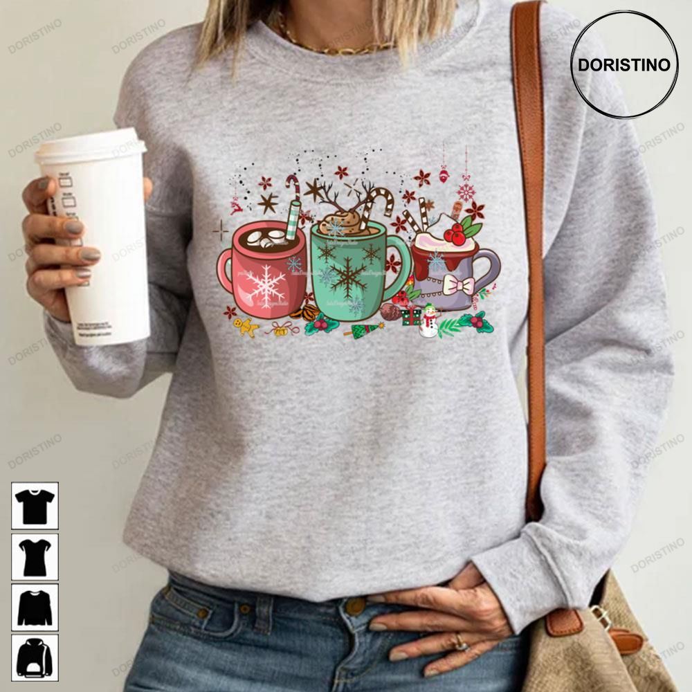Vintage Christmas Coffee Latte Iced Warm Cozy Winter Iced World Trending Style