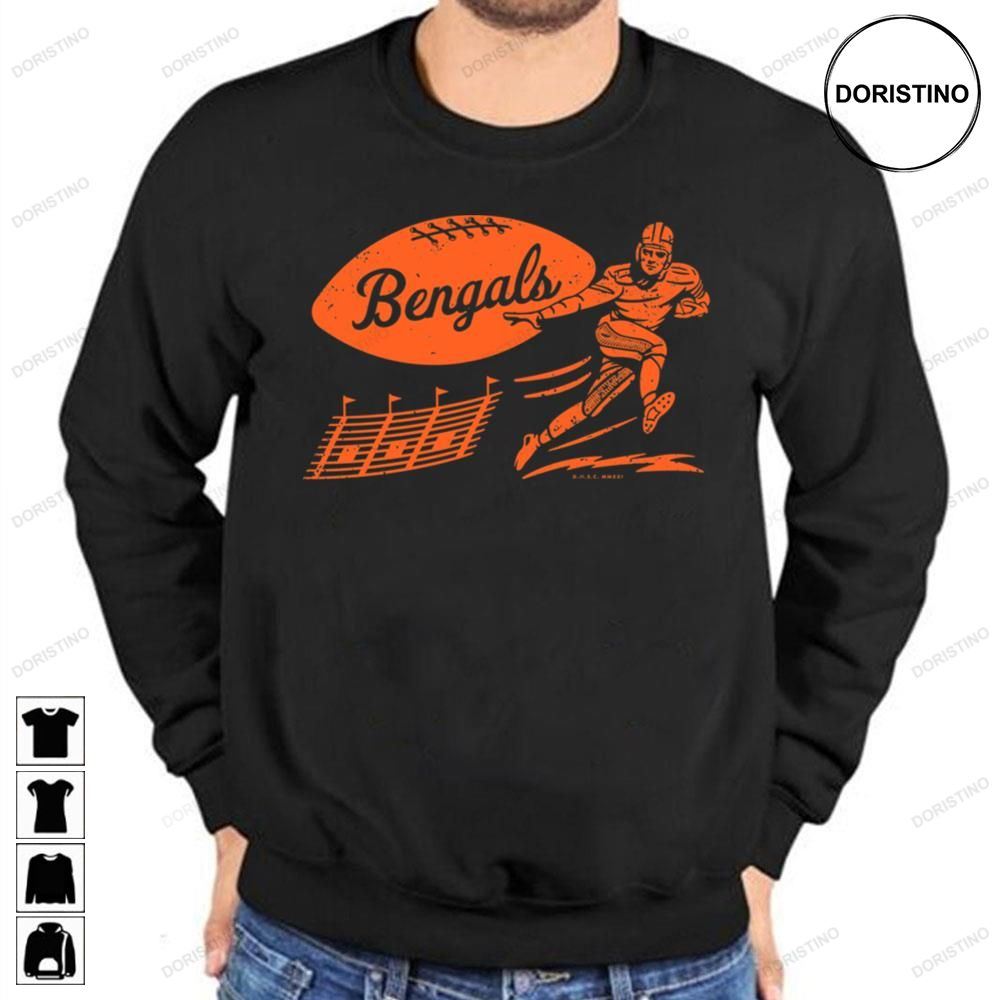 Vintage Cincinnati Bengals Orange Wordmark Football Trending Style