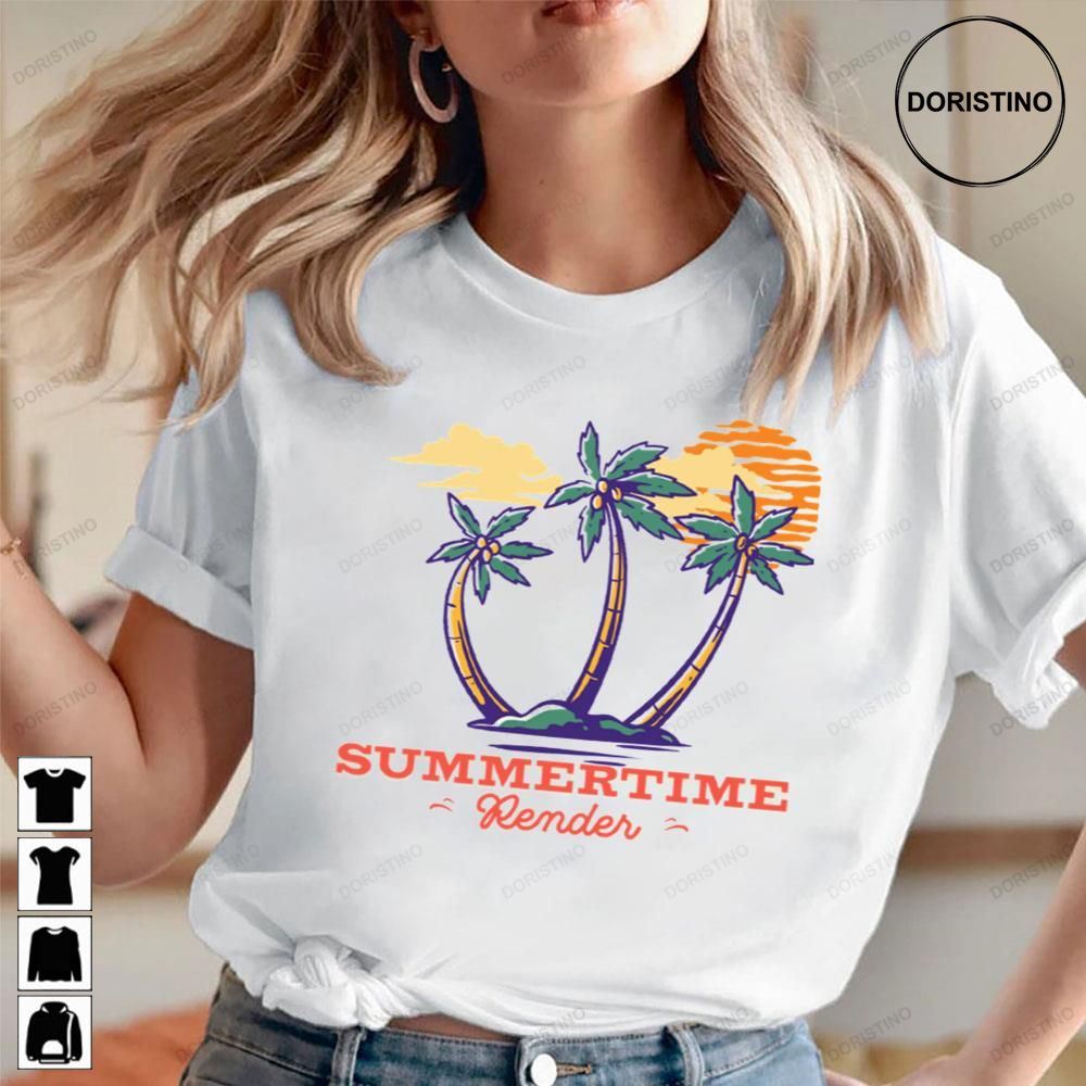 Vintage Colorful Art Summer Time Rendering Anime Limited Edition T-shirts