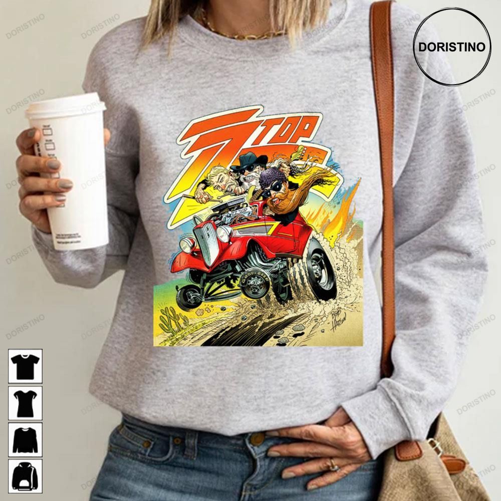 Zztop Rock Band Graphic Art Awesome Shirts