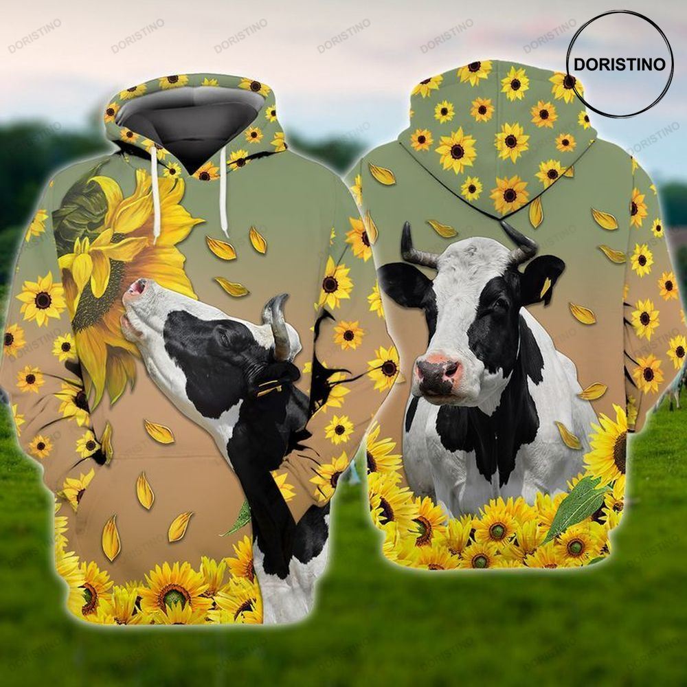 Cow And Sunflower Limited Edition 3d Hoodie