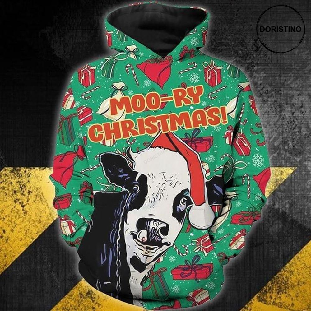 Cow Moory Christmas All Over Print Hoodie
