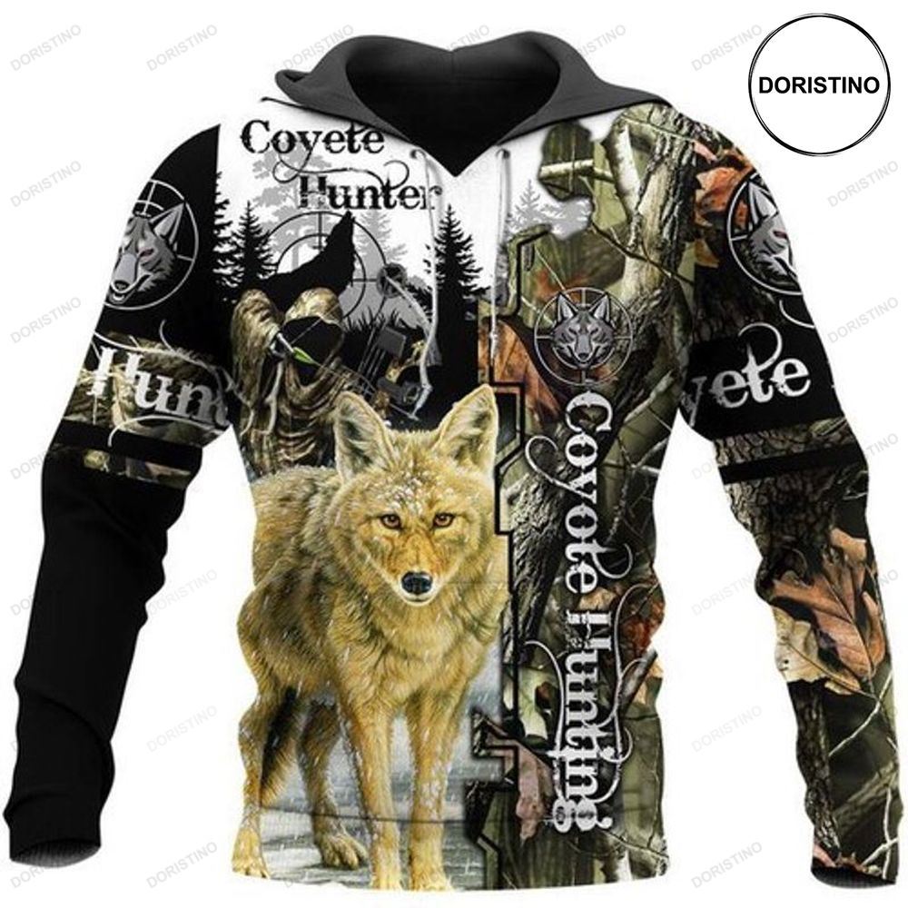 Coyote Hunting Wolf Ed Custom All Over Print Hoodie