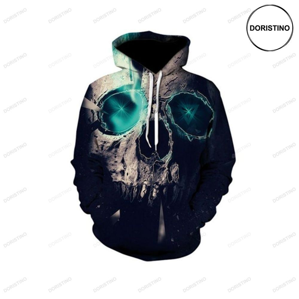 Creative Colorful Scary Skull Halloween All Over Print Hoodie
