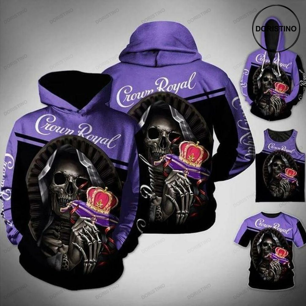 Crown Royal Skull X Iron Maiden Rock Band Music Limited Edition 3d Hoodie