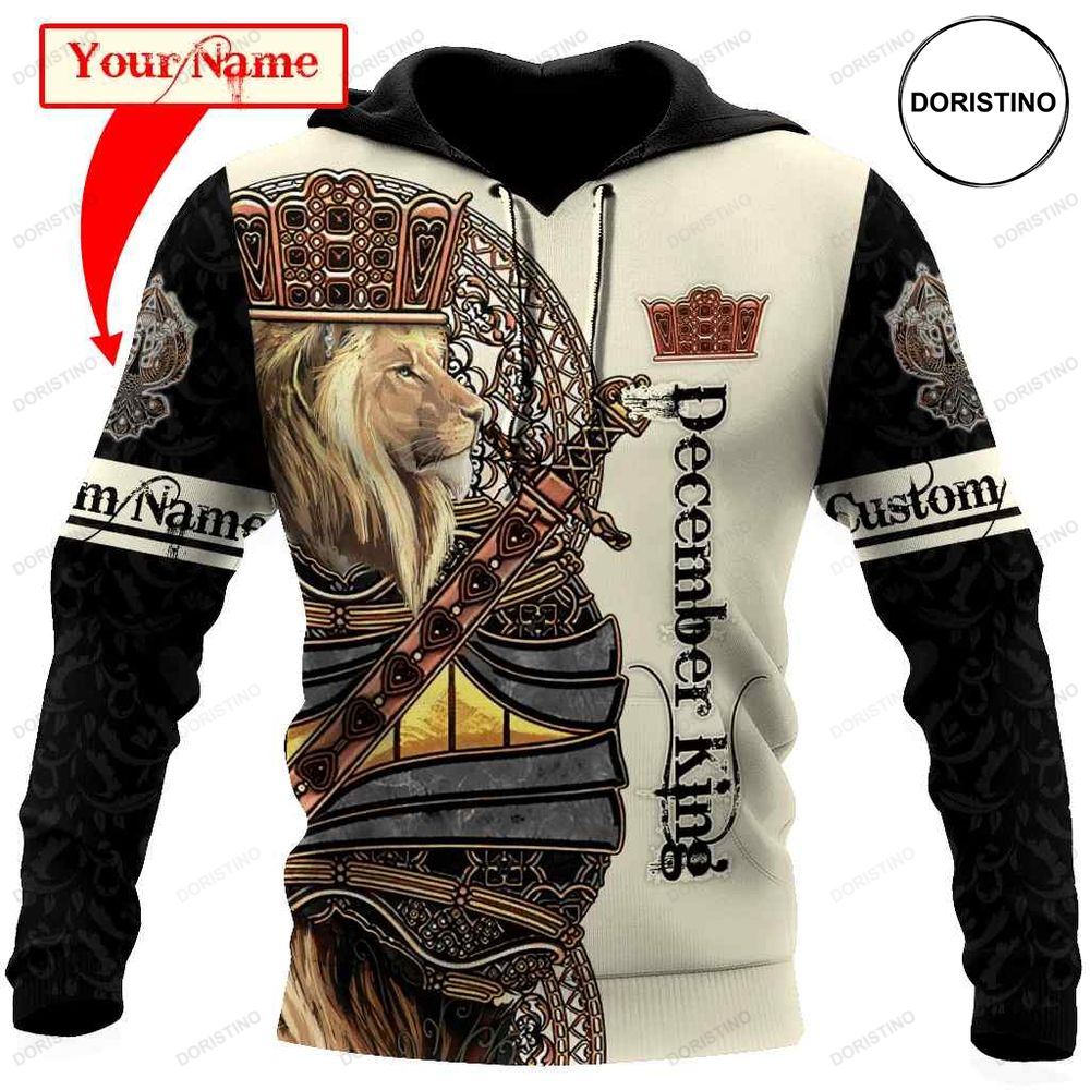 Custom Name And Month Bear King Limited Edition 3d Hoodie