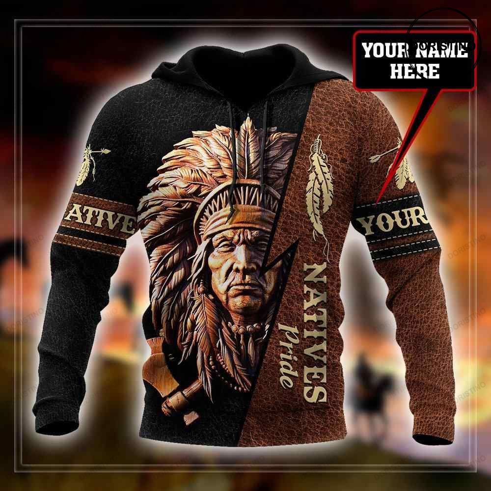 Customize Name Native American Awesome 3D Hoodie