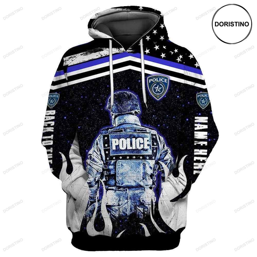 Customize Name Police Awesome 3D Hoodie