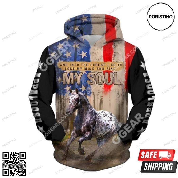 Appaloosa Horse Run Find My Soul And Pered Custom Graphic All Over Print Hoodie