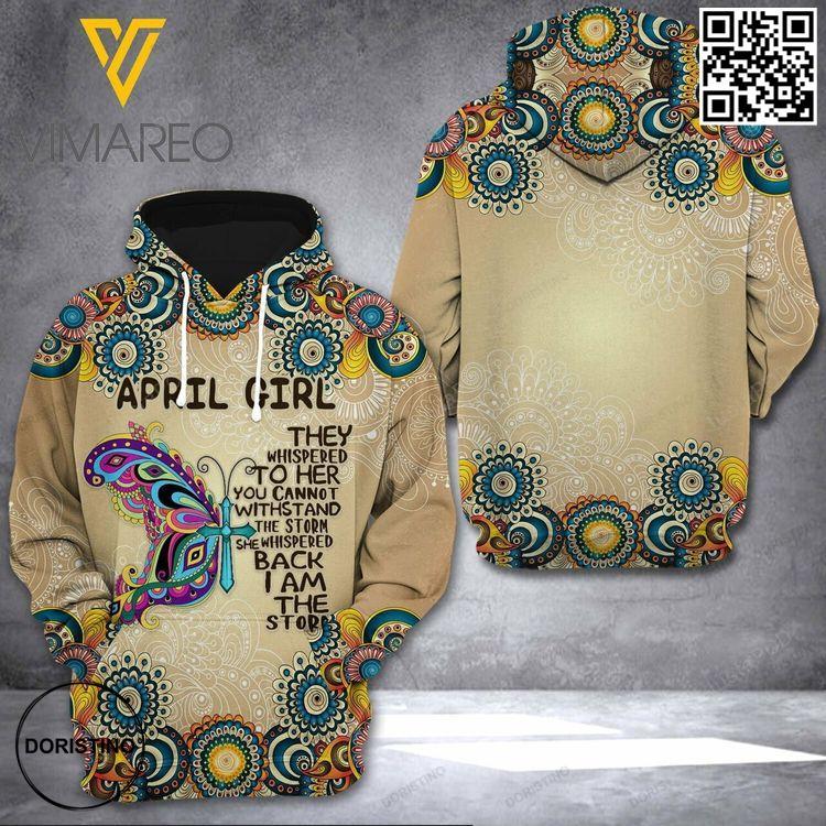 April Girl They Whispered To Her 3d All Print All Over Print Hoodie