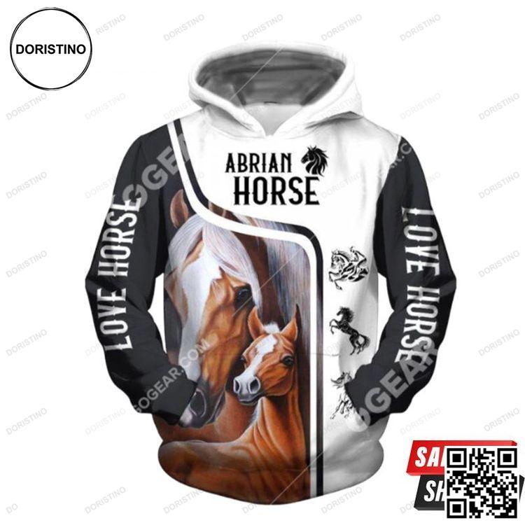 Arabian Baby Horse And Mommy Horse And Pered Custom Graphic All Over Print Hoodie