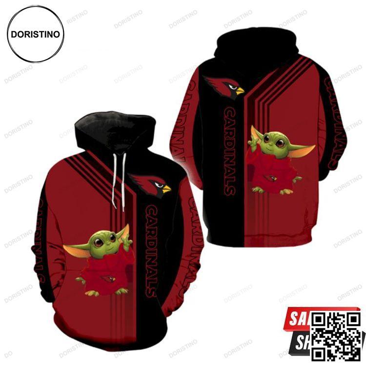Arizona Cardinals Baby Yoda For Men And Women Limited Edition 3D Hoodie