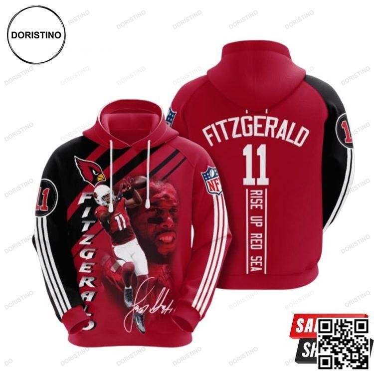 Arizona Cardinals Larry Fitzgerald 1 Awesome 3D Hoodie