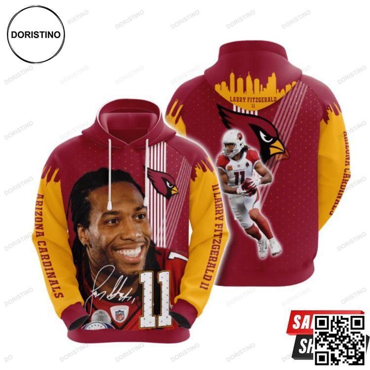 Arizona Cardinals Larry Fitzgerald Awesome 3D Hoodie