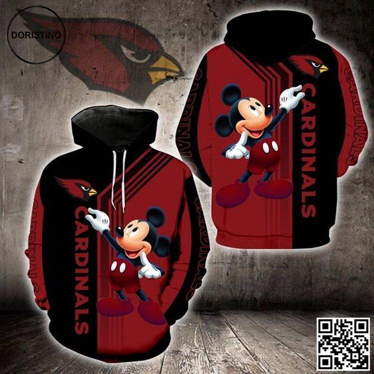 Arizona Cardinals Mickey Mouse Limited Edition 3D Hoodie