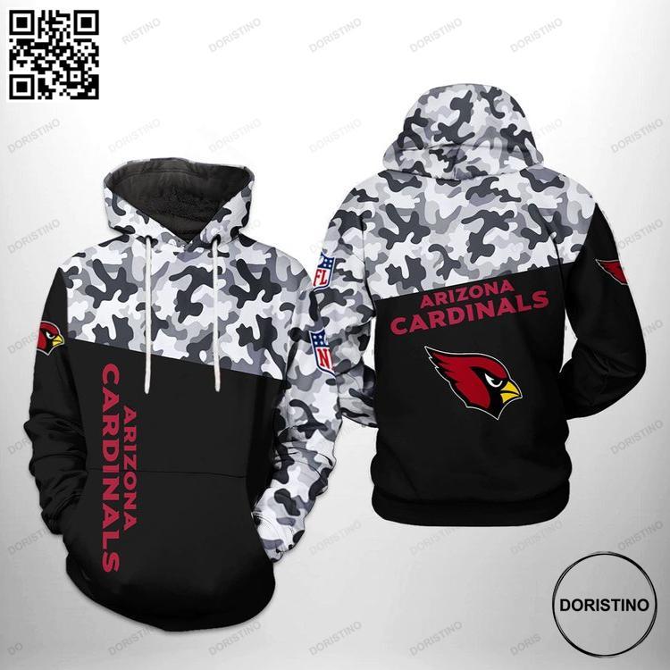 Arizona Cardinals Nfl Camo Veteran Team 3d Printed Zipper Limited Edition 3D Hoodie