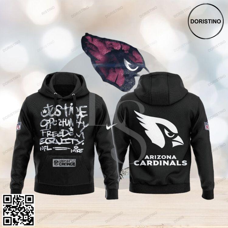 Arizona Cardinals Nfl Justice Opportunity Equity Freedom All Over Print Hoodie