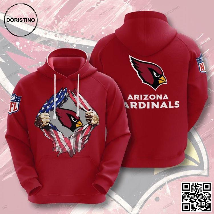 Arizona Cardinals No47 Custom Limited Edition 3D Hoodie