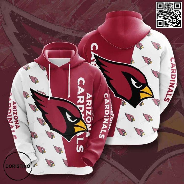 Arizona Cardinals No67 Custom All Over Print Hoodie