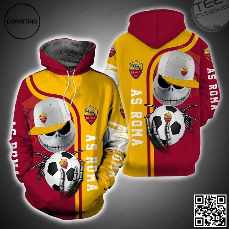 As Roma And Jack Skellington All Over Print Hoodie