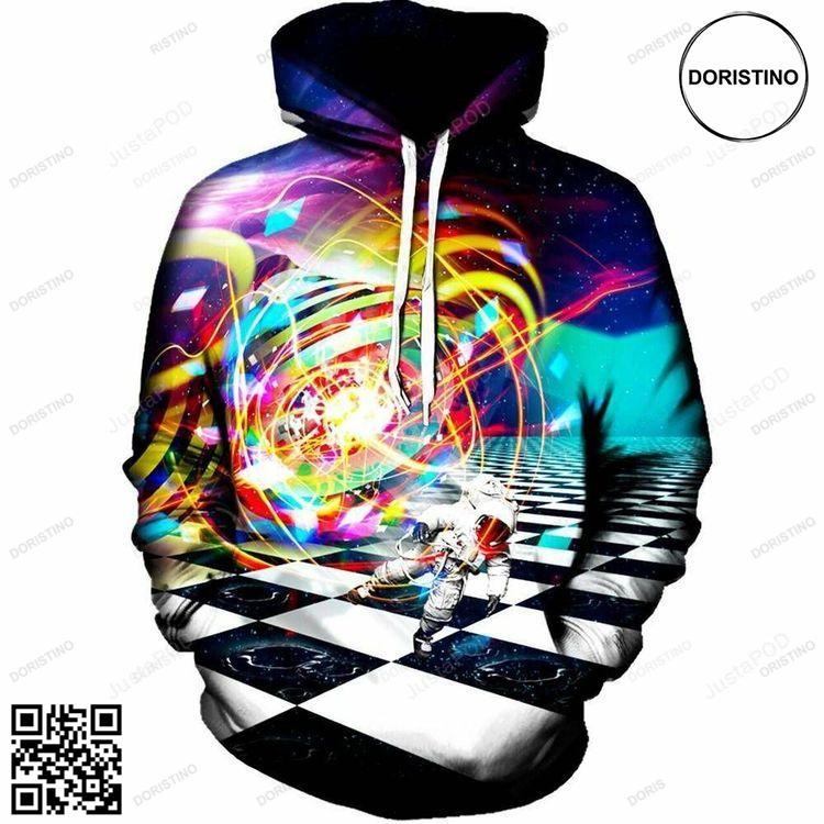 Astronaut Absorption 3d Ed Awesome 3D Hoodie