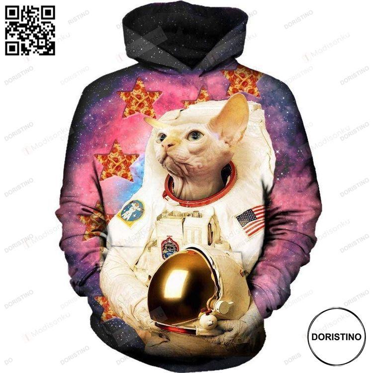 Astronaut Cat 3d All Over Print Hoodie