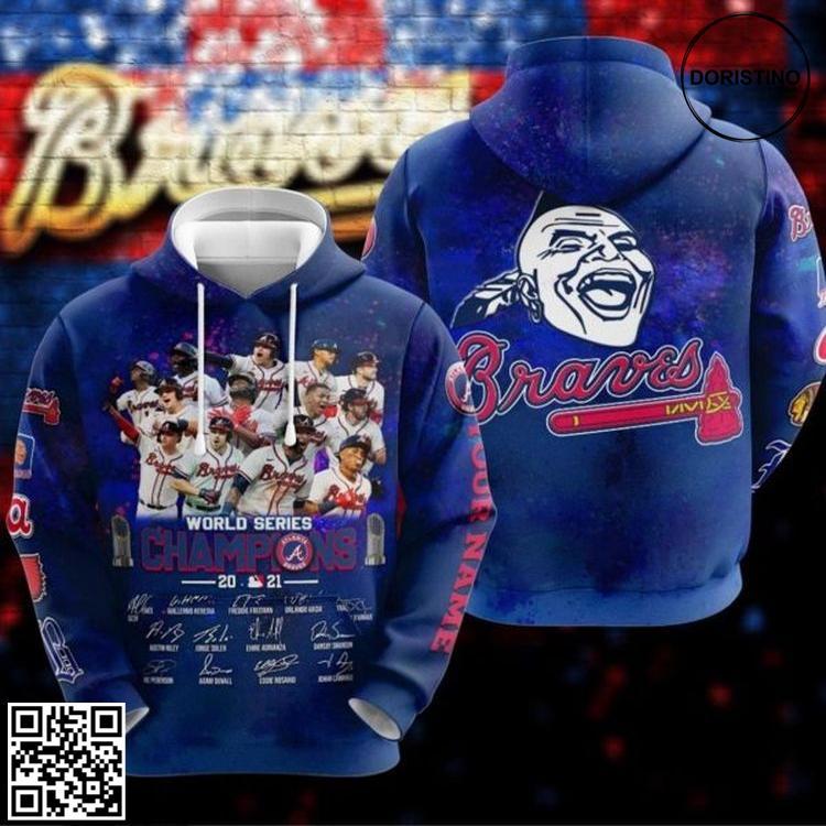 Atlanta Braves Champions World Series Champions Awesome 3D Hoodie