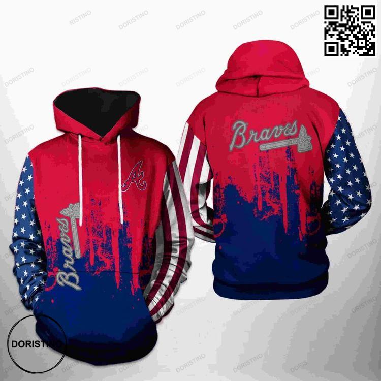 Atlanta Braves Mlb Team Us Zipper Awesome 3D Hoodie