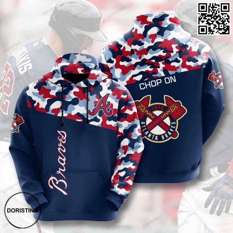 Atlanta Braves No104 Custom All Over Print Hoodie