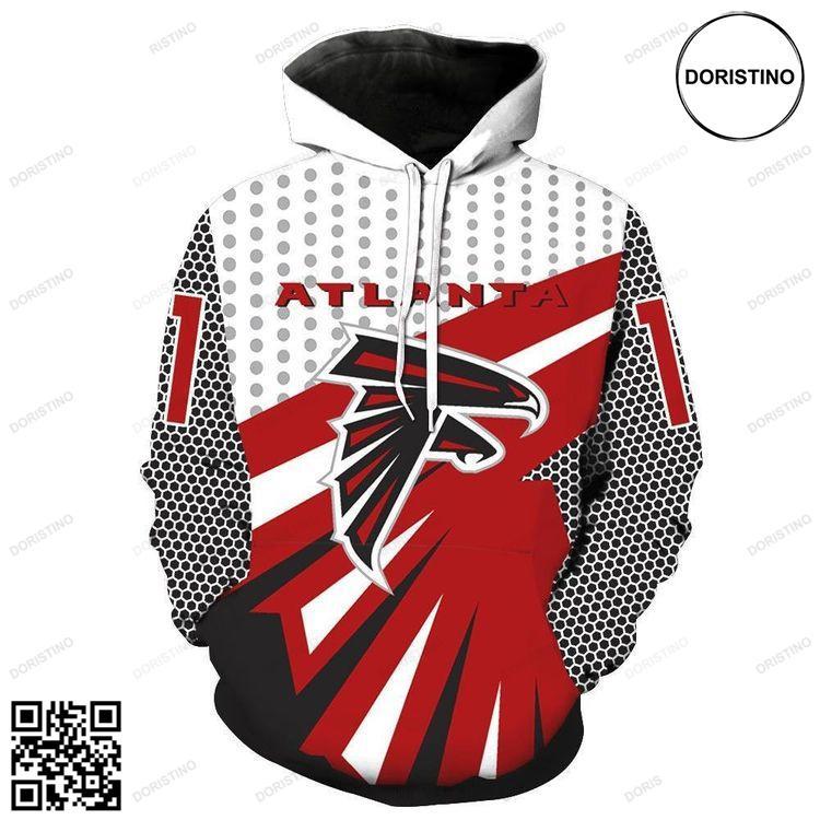 Atlanta Falcons Pullover Nfl Footballs All Over Print Hoodie