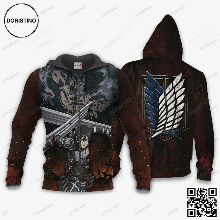 Attack On Tian Mikasa Ackerman 3d All Over Print Hoodie