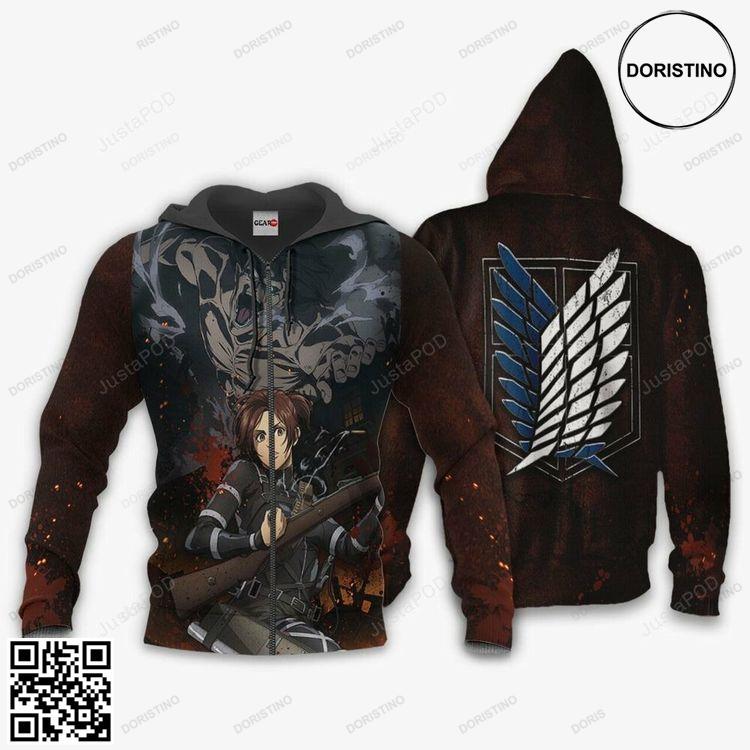Attack On Tian Sasha Blouse 3d All Over Print Hoodie
