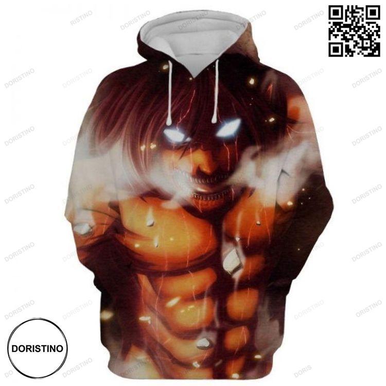 Attack On Titan Eren Anime 3d Printed Awesome 3D Hoodie