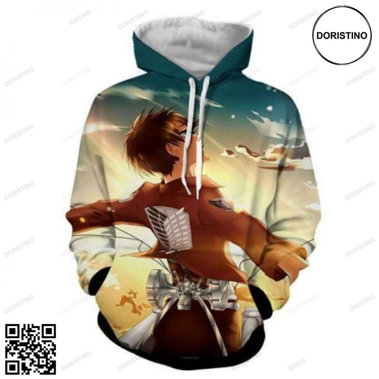 Attack On Titan Eren Yeager Anime 3d Printed Limited Edition 3D Hoodie