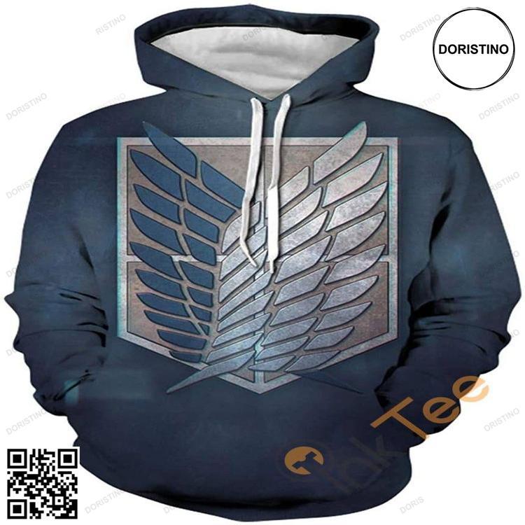 Attack On Titan Print Pullover With Front Pocket Sku47 All Over Print Hoodie