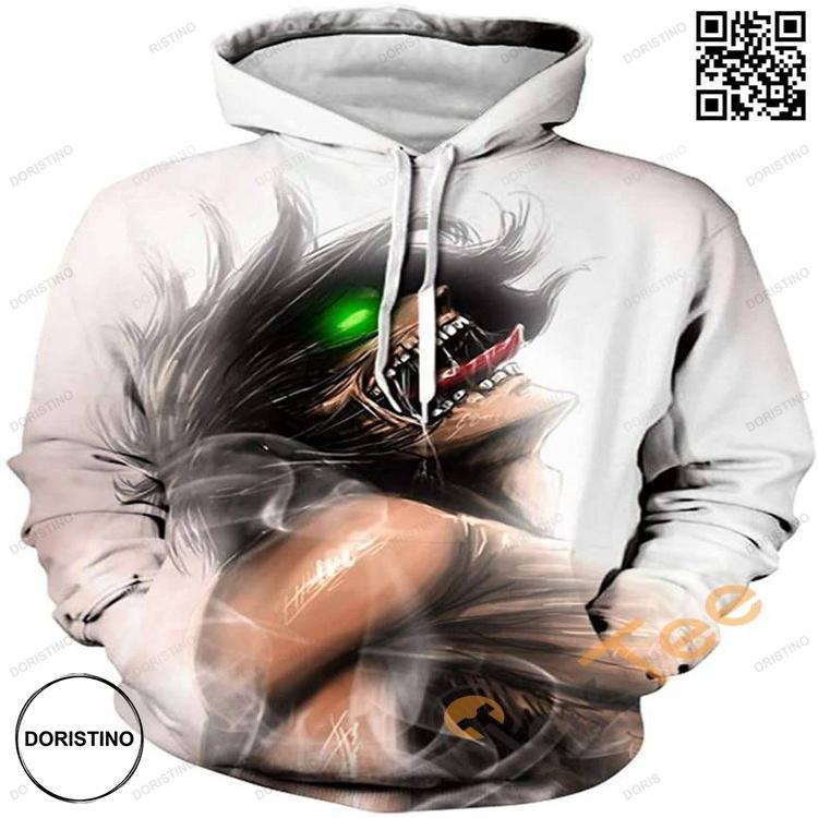 Attack On Titan Print Pullover With Front Pocket Sku48 Limited Edition 3D Hoodie