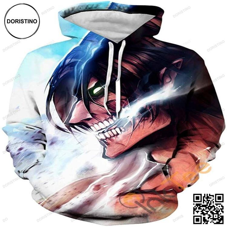 Attack On Titan Print Pullover With Front Pocket Sku49 All Over Print Hoodie