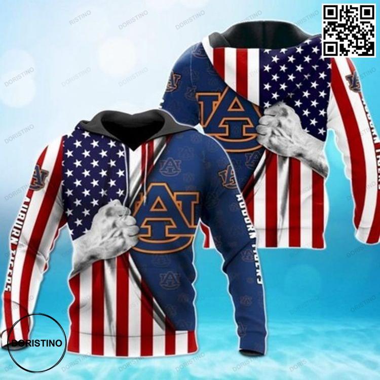 Auburn Tigers American Flag S Limited Edition 3D Hoodie